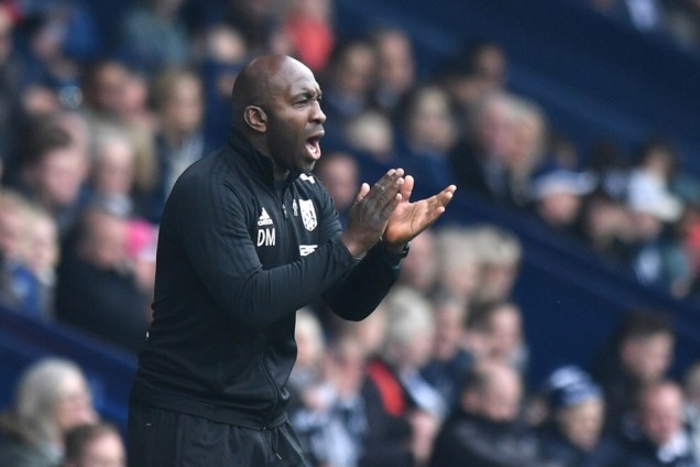 Darren Moore during West Brom’s 1-0 win at Manchester United (AMA)